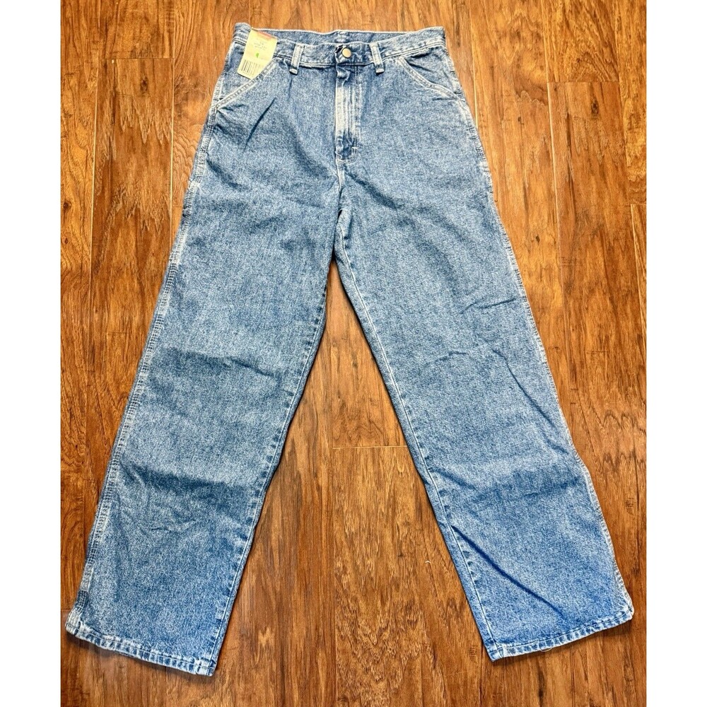 Vintage NOS 28 1/2 X 29 WRANGLER HERO CARPENTER JEANS Wide Leg Denim JEANS Sz 16